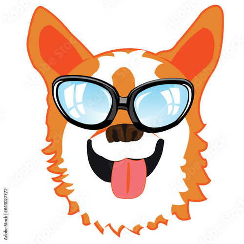 Photography Vector illustration of the mug pets bespectacled cartoon