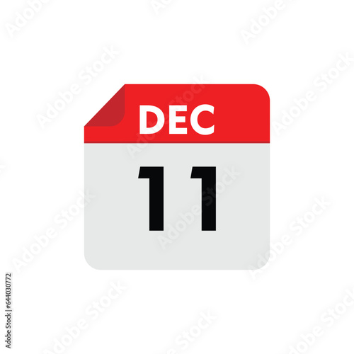 11 december icon with white background