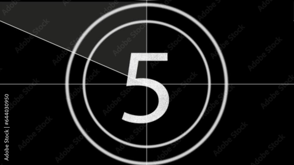 countdown with alpha channel Retro cinema countdown with alpha channel Retro cinema