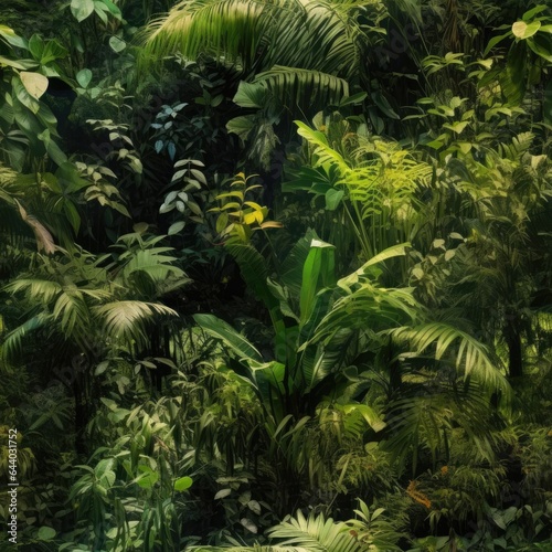 Seamless texture. Tropical jungle