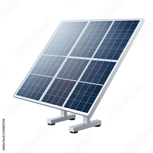 solar panels installation isolated on transparent background