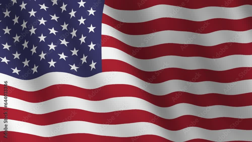 American Flag Waving Animation United States Of America Flag Waving