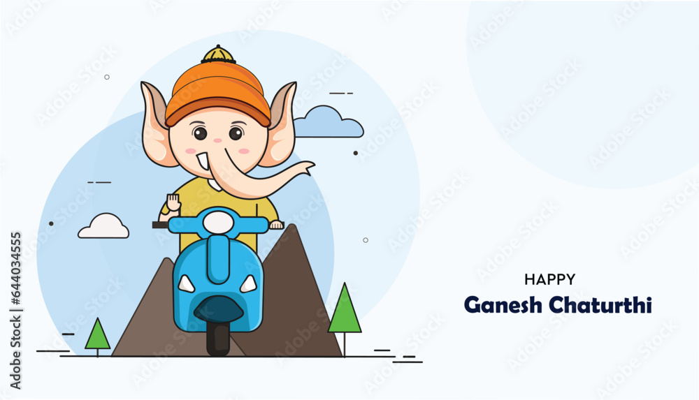 illustration of Lord Ganpati background for Ganesh Chaturthi illustration of Lord Ganpati background for Ganesh Chaturthi