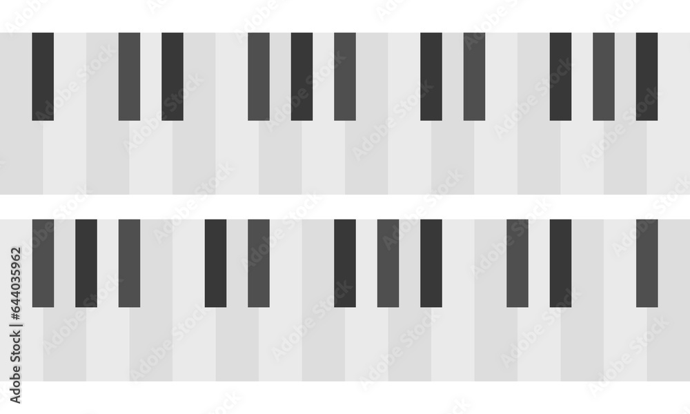 illustration piano keyboard background on white background
