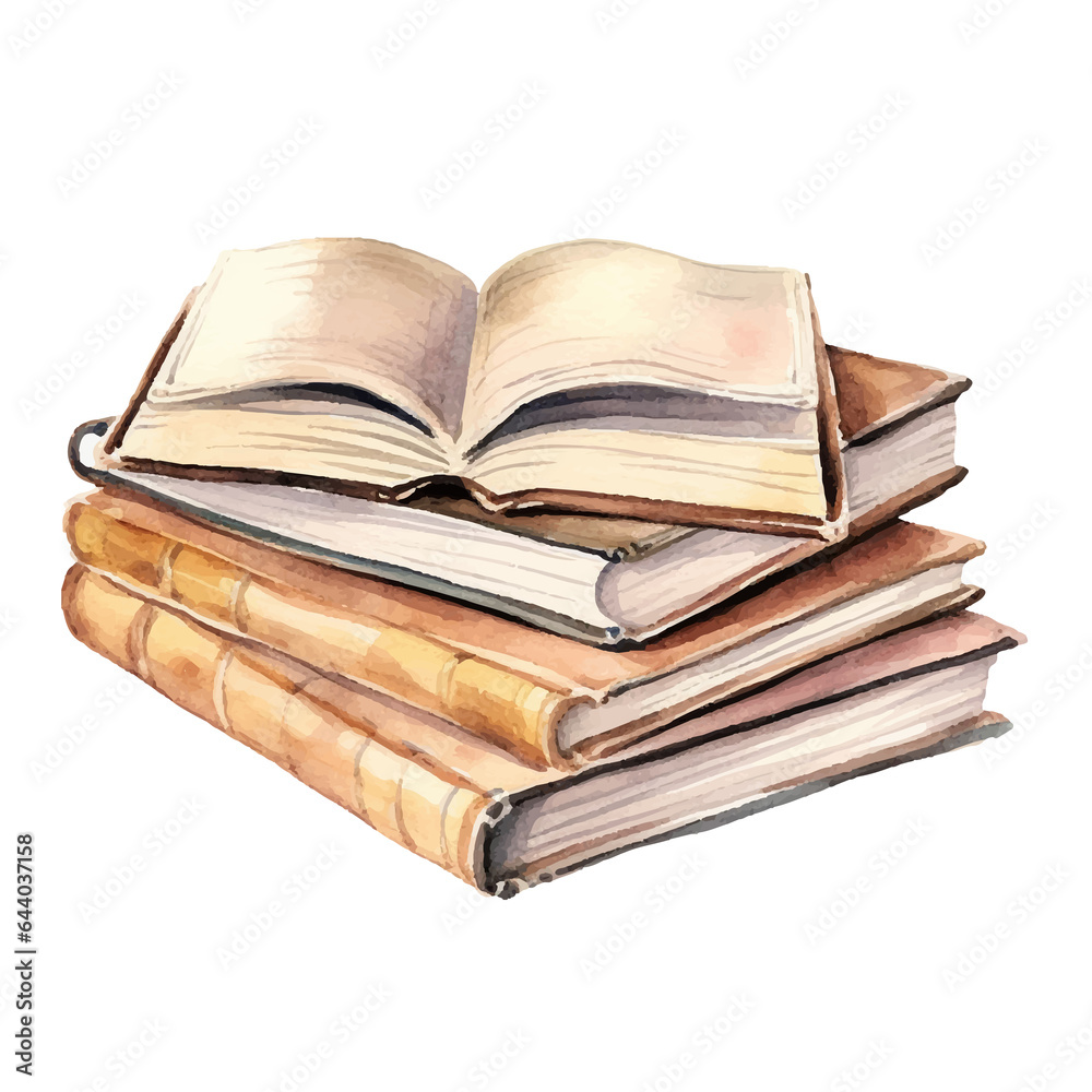 textbook watercolor illustration, generative AI textbook watercolor illustration, generative AI
