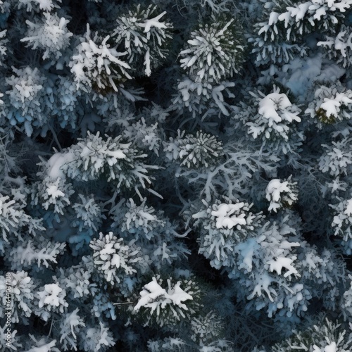 Seamless texture of winter forest © cherezoff