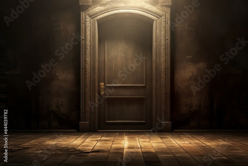 Open door in dark and mysterious style