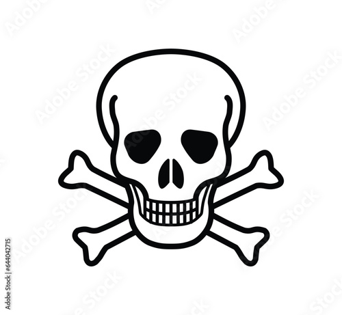 classic poison skull and crossbones symbol