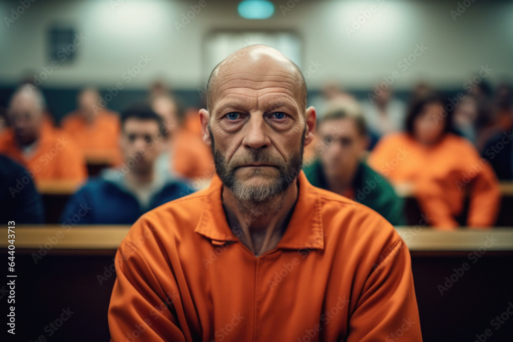 Portrait of male, middle age prisoner Portrait of male, middle age prisoner