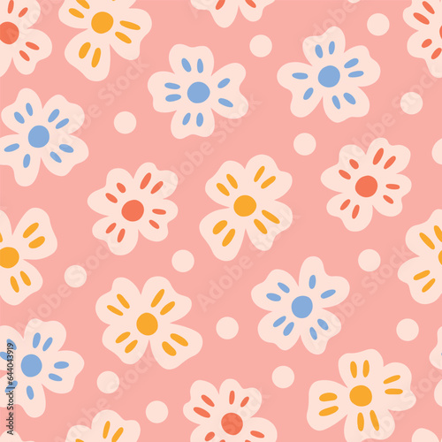 Cute flowers. Can be printed on any material: package, merch, fabric, home.