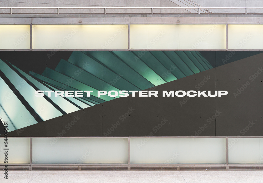 City Hoarding Street Urban Outdoor Poster Mockup Template Branding ...