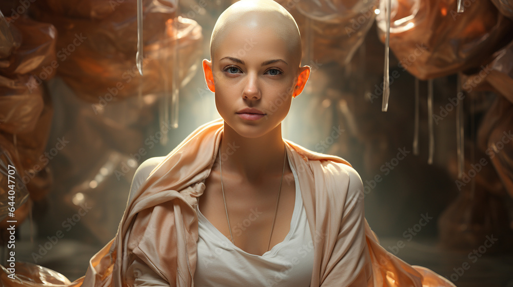 Obraz premium Breast cancer, brave women and fighters