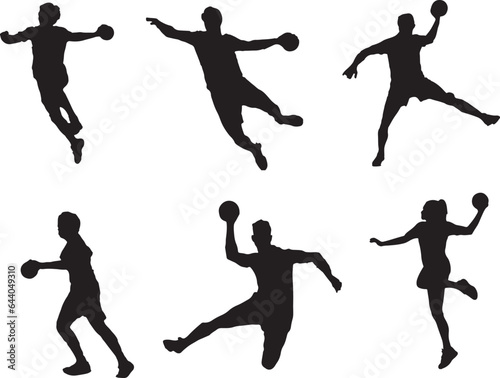 Handball Silhouette Vector Pack