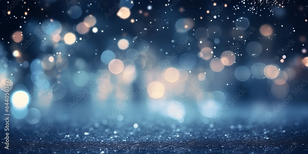 Abstract blue background with sparkling bokeh, Sapphire glitter bokeh ...