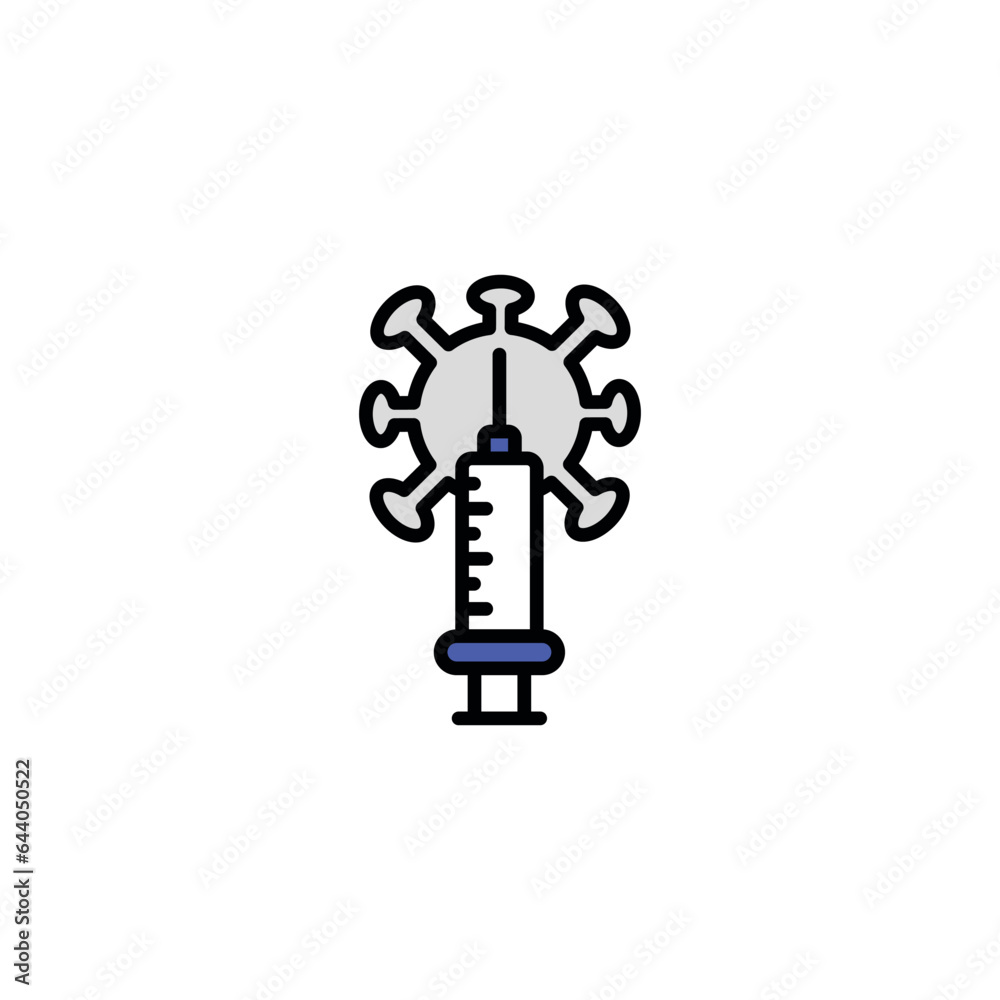 Vaccination icon design with white background stock illustration Vaccination icon design with white background stock illustration