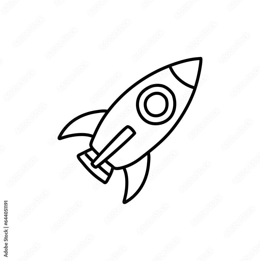 Rocket ship doodle icon. Hand drawn sketch in vector Rocket ship doodle icon. Hand drawn sketch in vector