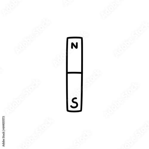 magnet icon illustration with hand drawn doodle cartoon style vector isolated