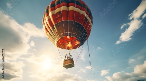 hot air balloon in flight