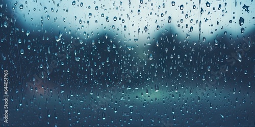 Car mirror in rain. Rainy day serenity. Abstract raindrops on window. Nature brushstrokes. Raindrop artistry on glass