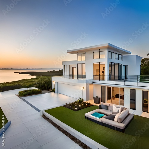 luxury home with pool  generated by AI © AB malik