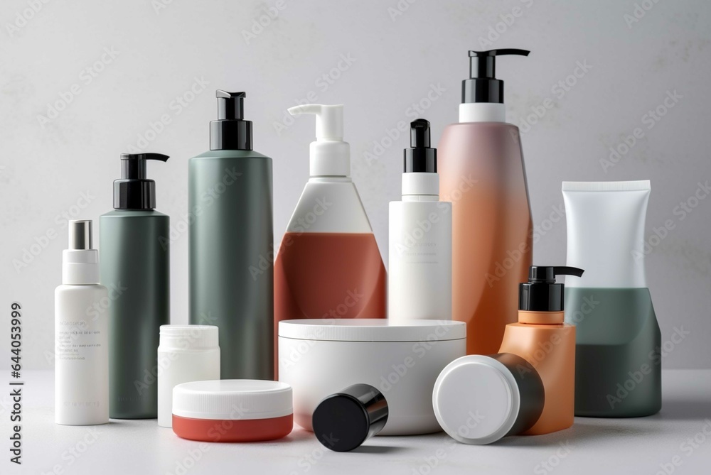 Bottles of perfume and cosmetics Bottles of perfume and cosmetics