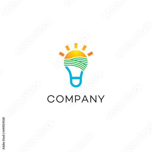 Bulb agriculture creative Logo, design, brand identity, icon, trademark, company logo, monogram editable