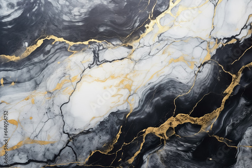 Black, white and gold marble style background