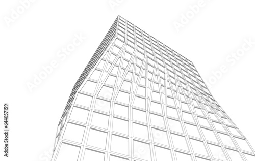 Modern buildings vector 3d illustration