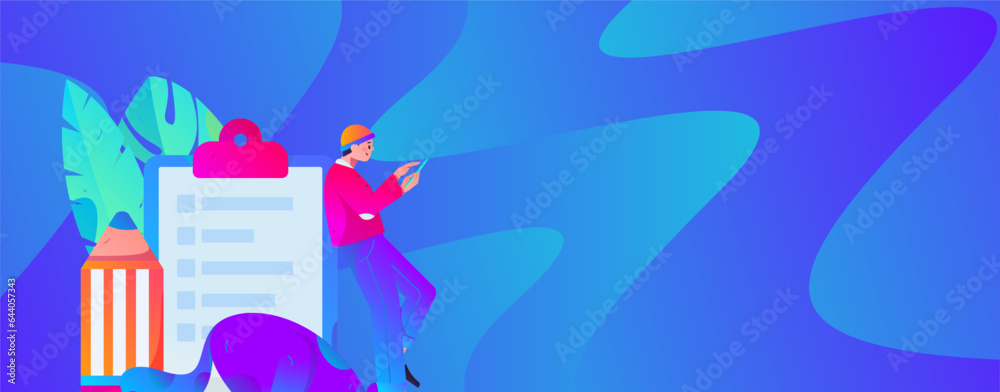 Obraz premium Business People Flat Vector Concept Operation Hand Drawn Illustration