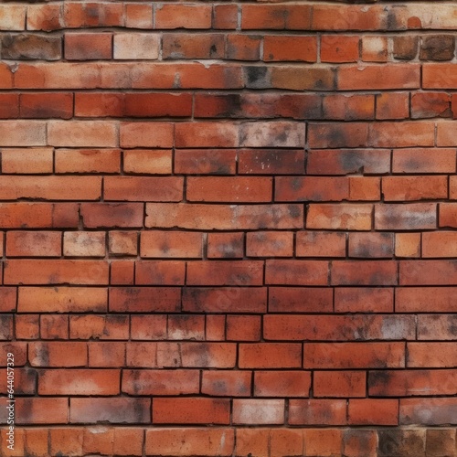 Seamless. Red brick wall