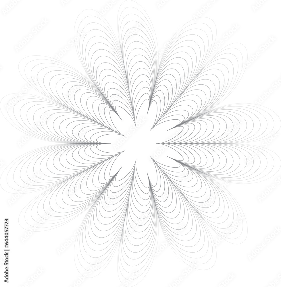 abstract art floral design line blending vector design 3D illusion abstract art floral design line blending vector design 3D illusion