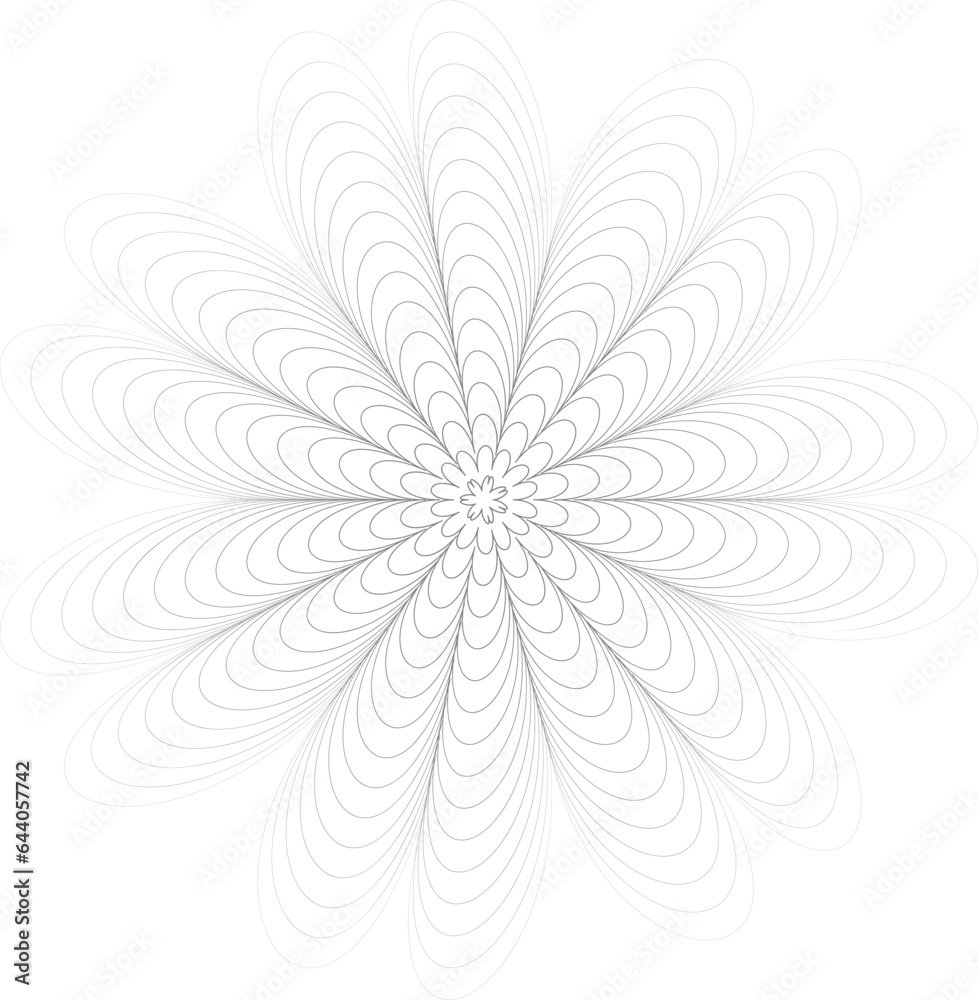 abstract art floral design line blending vector design 3D illusion