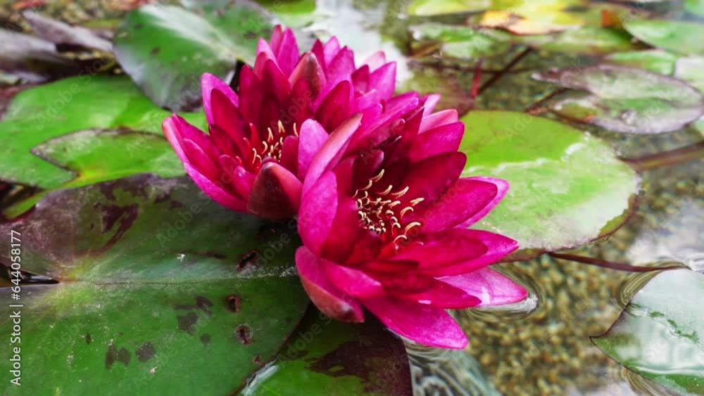 Nymphaea, water lily or water lily. Relax background Nymphaea, water lily or water lily. Relax background