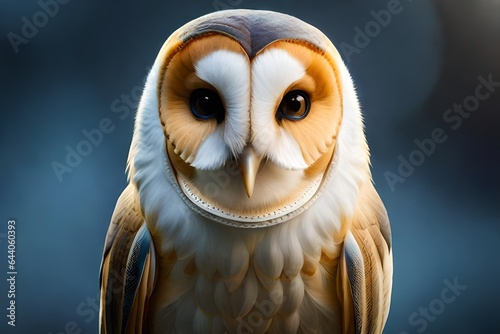 horned owl in angry mood generated by AI