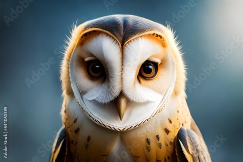 horned owl in angry mood generated by AI