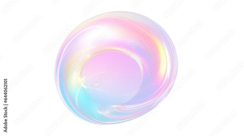 Obraz premium Iridescent soap bubble on multicolored