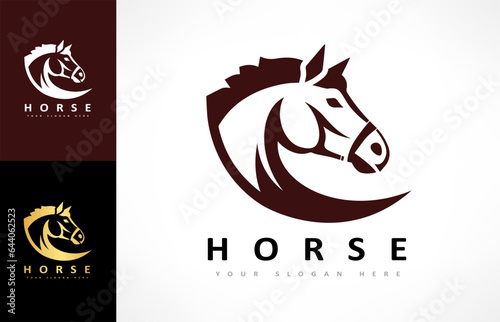 Horse logo vector. Animal vector design.