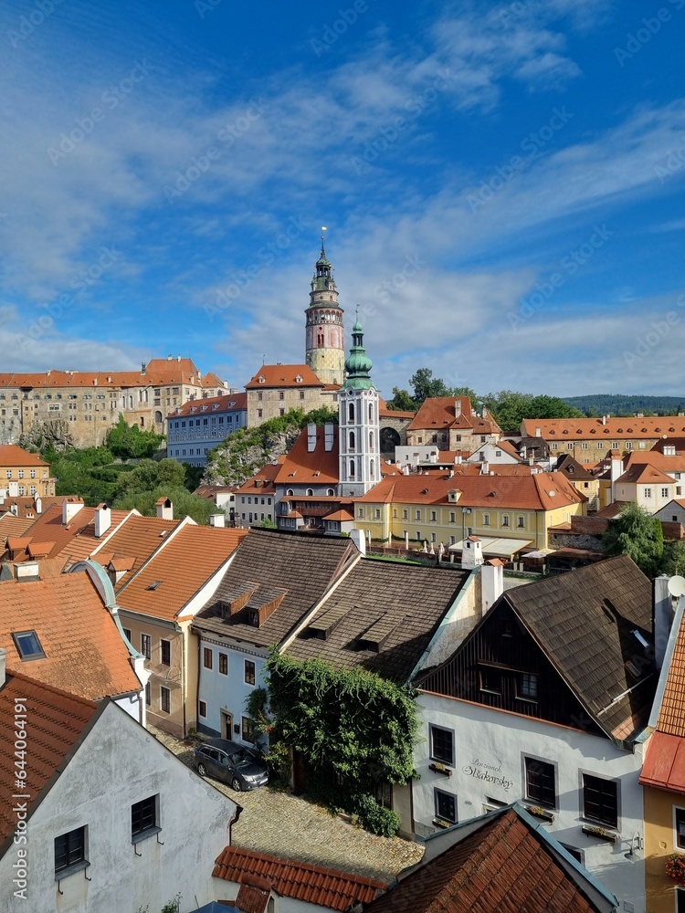 View of old Bohemian city Cesky Krumlov, Czech Republic
