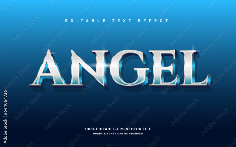 Angel editable text effect template