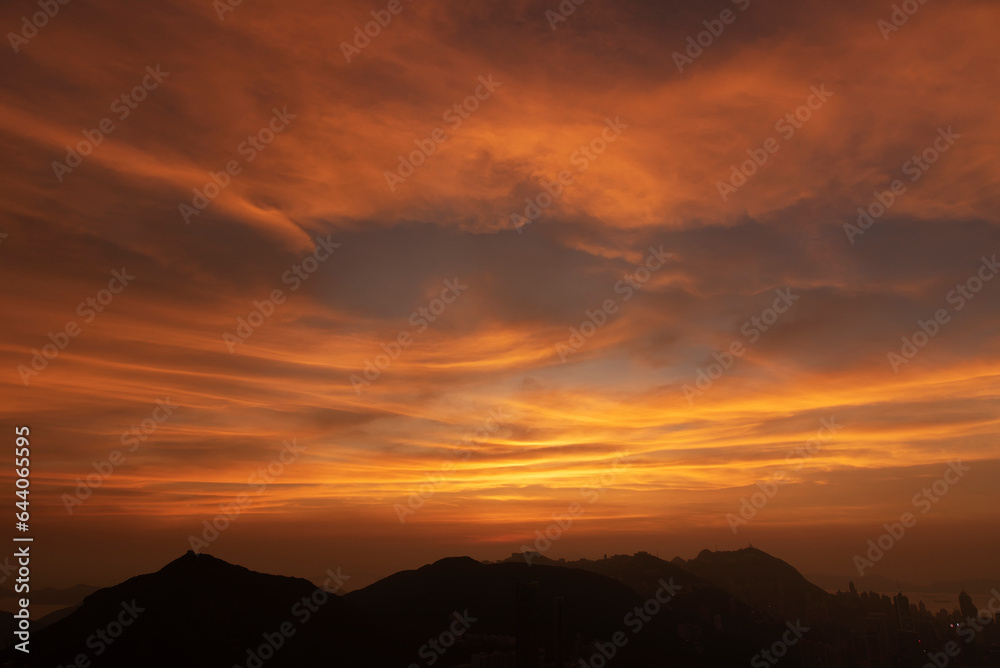 Beautiful dramatic natural sunset twilight sky at dusk, abstract evening view background. Beautiful dramatic natural sunset twilight sky at dusk, abstract evening view background.