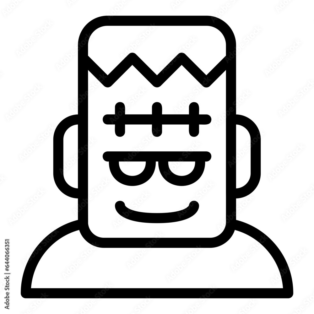 frankenstein head outline