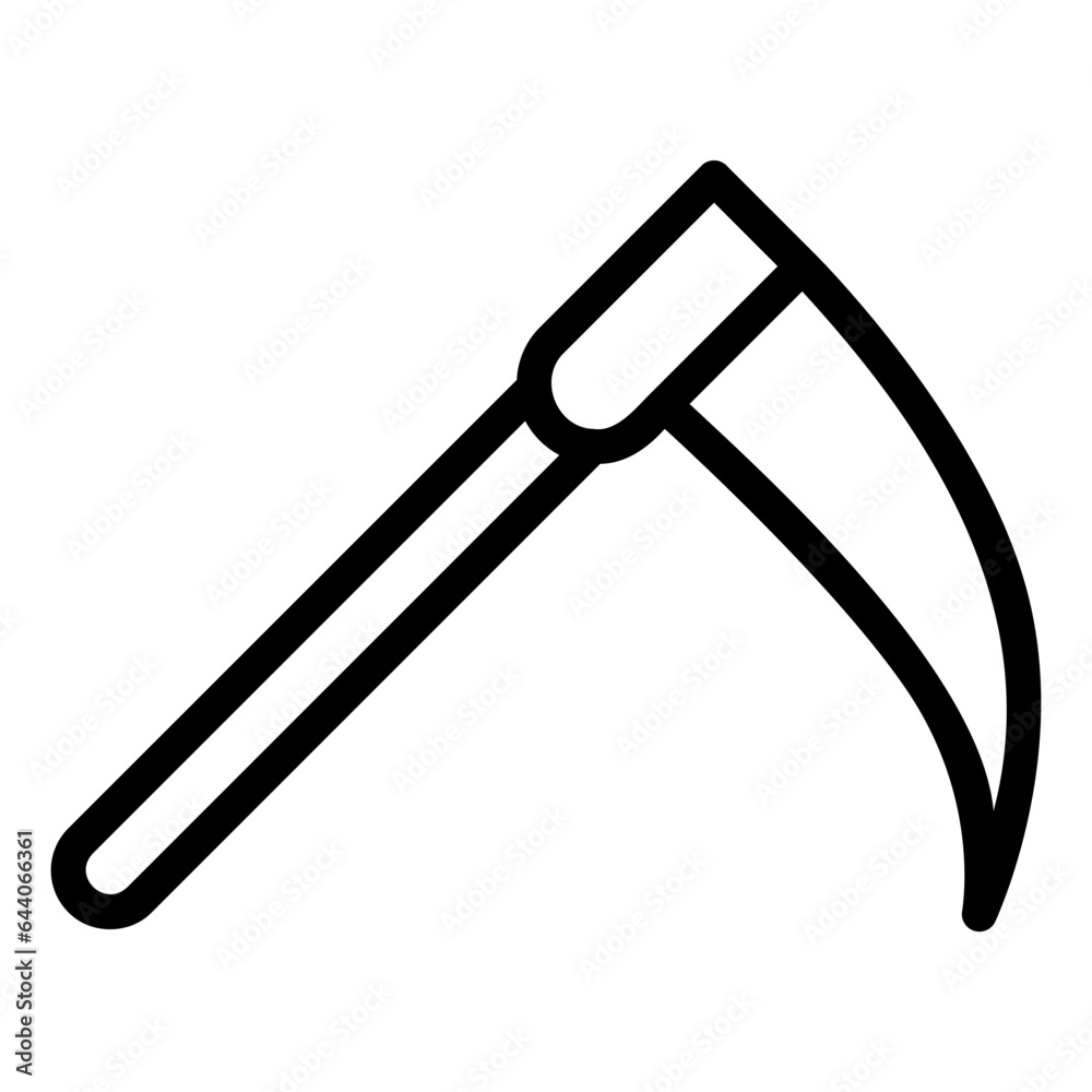 scythe of grim reaper outline