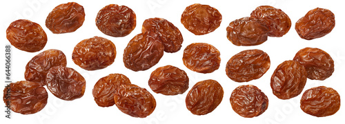 Red raisin set isolated on white background. Package design elements with clipping path photo