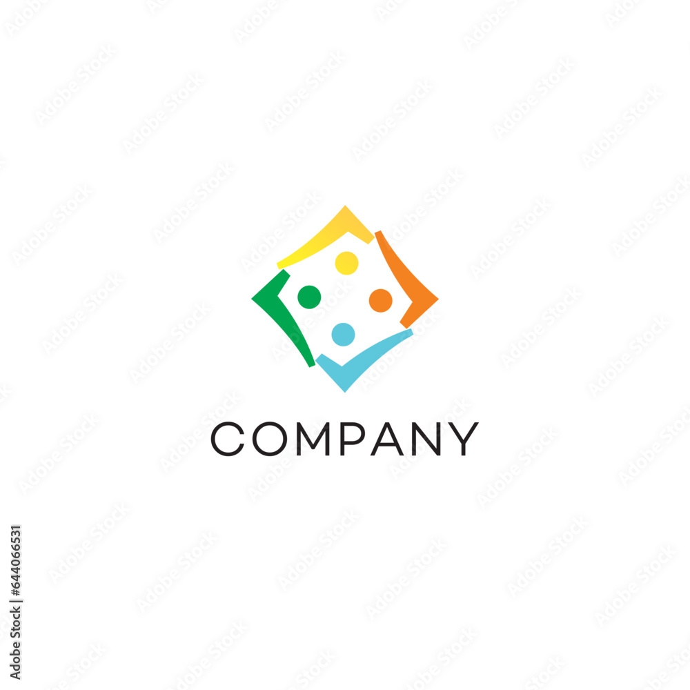 Community People Logo, design, brand identity, icon, trademark, company logo, monogram editable