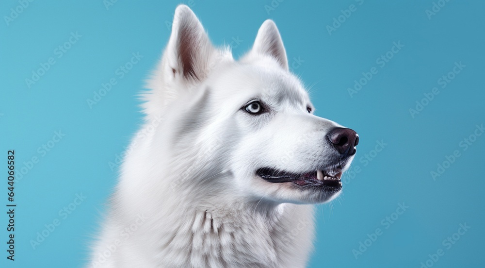 dog on the abstract background, dog face, close-up of dog face, dog portrait on background, looking dog