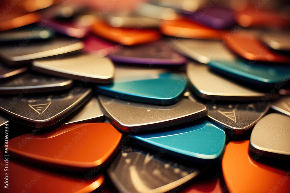 Φωτογραφία Capturing the Intricate Macro Texture of Guitar Picks in Exquisite Detail