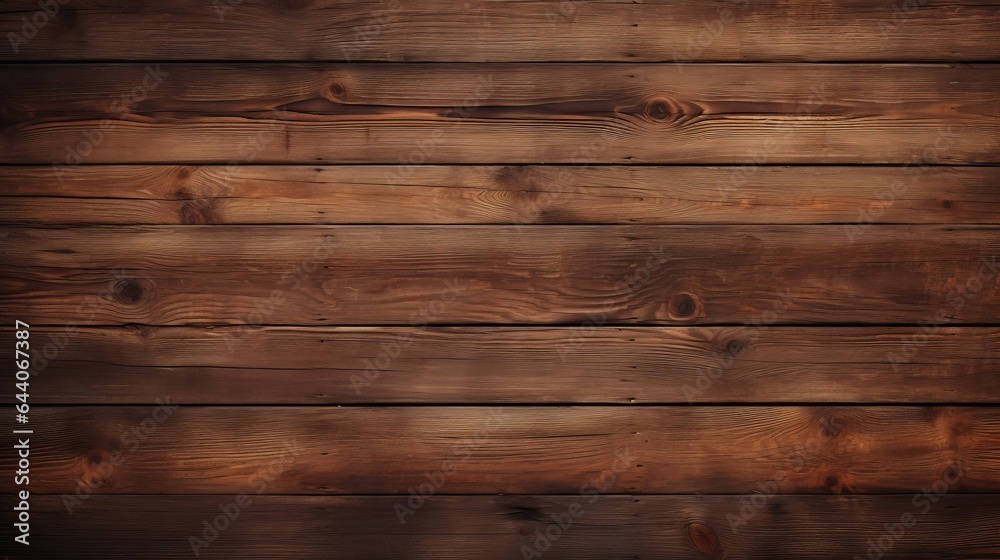 Fototapeta premium A brown wooden wall with a black background