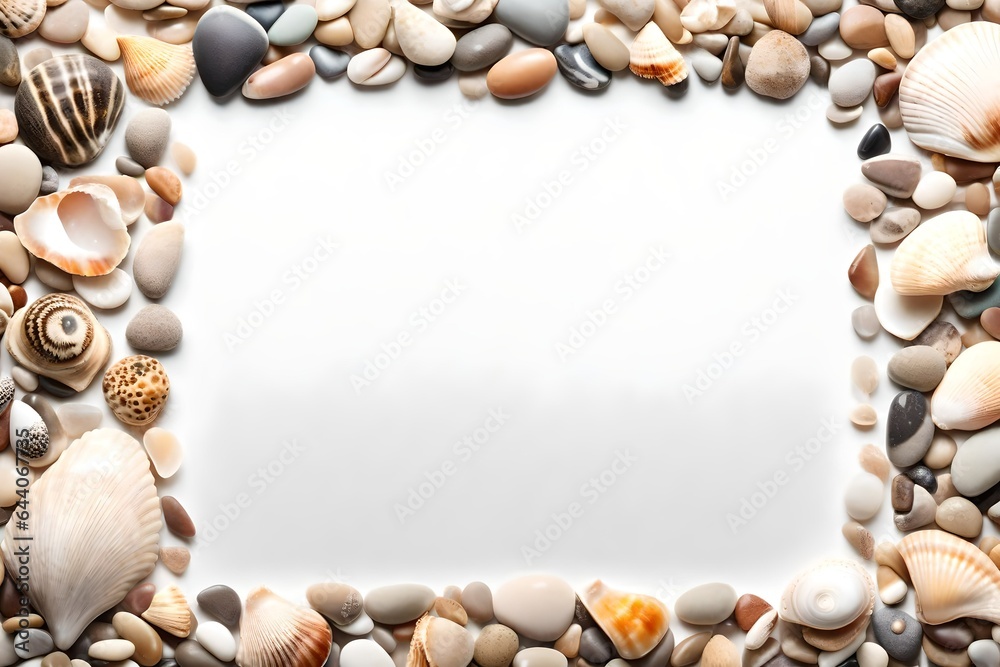 Fototapeta premium frame of seashells