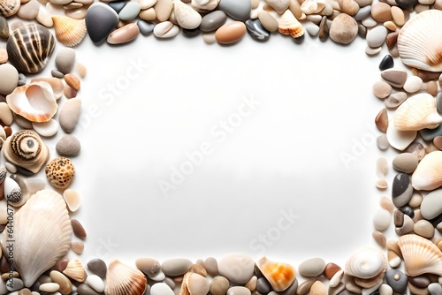 frame of seashells