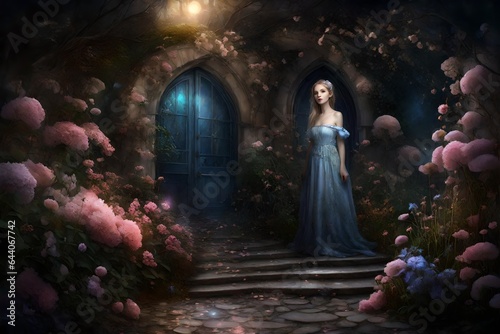 Enchanted whispers of a moonlit garden in full bloom 